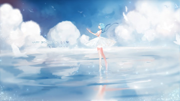 Картинка аниме evangelion облака девушка арт ayanami rei neon genesis yuzhi
