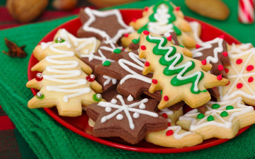 обоя праздничные, угощения, merry, decoration, cookies, рождество, глазурь, печенье, новый, год, xmas, christmas, сладкое, выпечка
