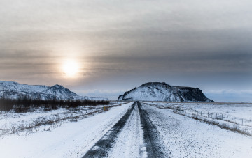 Картинка природа дороги небо дорога зима