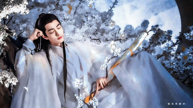 Обои картинки фото кино фильмы, yu gu yao, ши, ин, зонт, дерево, цветение