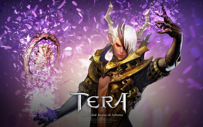Обои картинки фото видео игры, tera,  the exiled realm of arborea, персонаж, рога, магия