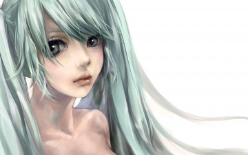 Картинка аниме vocaloid девушка волосы лицо