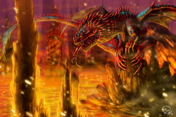 Картинка рисованное животные +сказочные +мифические дракон