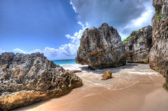 Картинка природа побережье пляж скалы океан