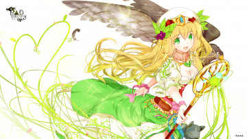 Картинка аниме животные +существа крылья блондинка девушка mama арт heco взгляд ангел