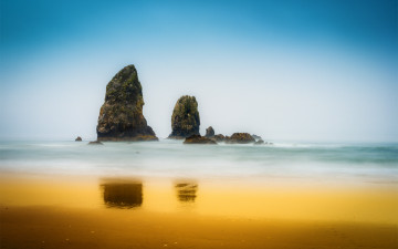Картинка природа побережье море прибой песок скалы