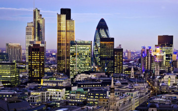 Картинка города лондон+ великобритания здания дома панорама город столица
