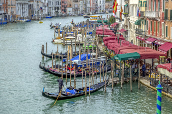 Картинка города венеция+ италия канал гондолы