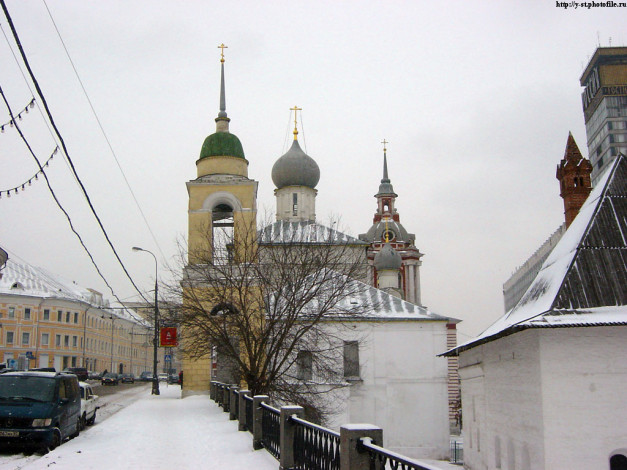 Обои картинки фото москва, церковь, максима, блаженного, города, россия