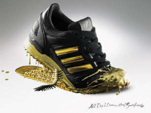 Картинка бренды adidas кроссовок золото сороконожка
