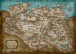 Картинка разное глобусы карты bethesda map skyrim