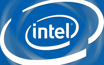 Картинка компьютеры intel фон логотип