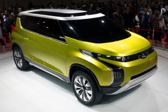 обоя 2014 mitsubishi concept ar, автомобили, mitsubishi, 2014, concept, ar, car, салон, жёлтый, металик