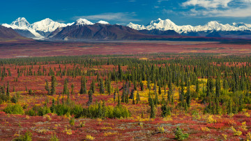 Картинка alaska природа пейзажи горы пейзаж осень