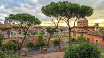 Картинка города рим +ватикан+ италия деревья