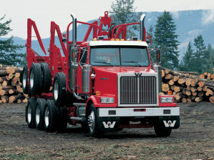 Картинка western star 4900fa logging автомобили