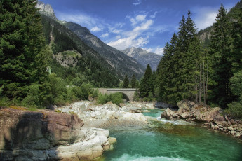Картинка швейцария ури вассен природа реки озера горы лес река