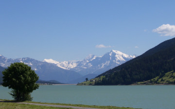 Картинка швейцарские альпы природа реки озера горы озеро