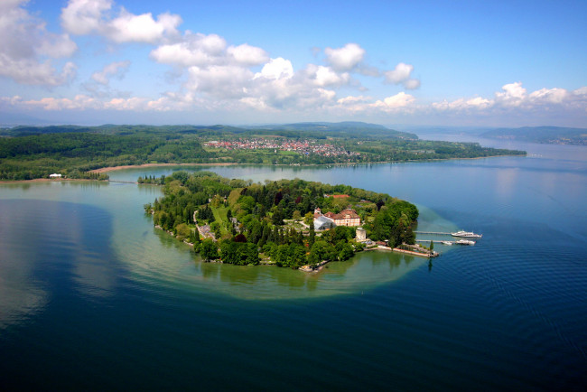 Обои картинки фото германия, остров, mainau, природа, реки, озера