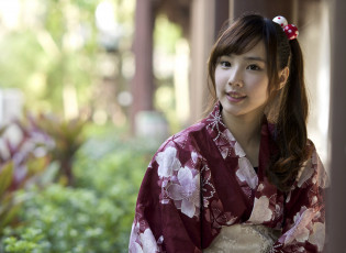 Картинка девушки -unsort+ азиатки взгляд кимоно лицо