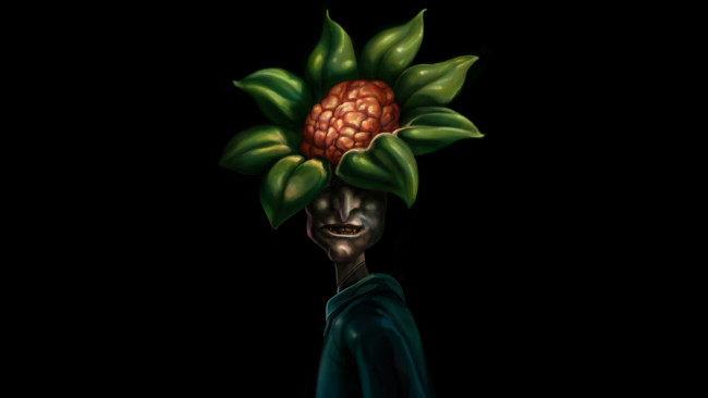 Обои картинки фото зомби овощ, фэнтези, нежить, растение, зомби, мозги, овощ