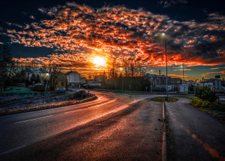Картинка города -+улицы +площади +набережные askim солнце улица коммуна норвегия ашим