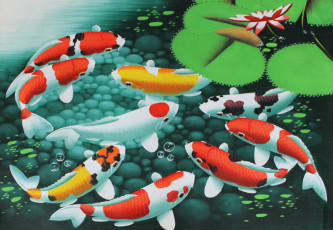 Картинка рисованное животные +рыбы рыбки вода