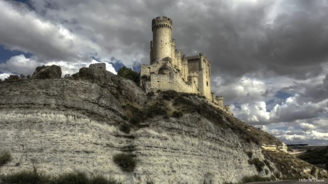Обои картинки фото castillo de pe&, 241, afiel, города, - дворцы,  замки,  крепости, холм, замок