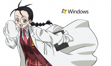 Картинка компьютеры windows+7+ vienna фон взгляд логотип девушка