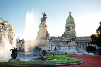 обоя города, буэнос-айрес , аргентина, собор, фонтан