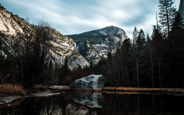 Картинка природа пейзажи озеро горы камень