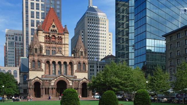 Обои картинки фото города, бостон , сша, trinity, church