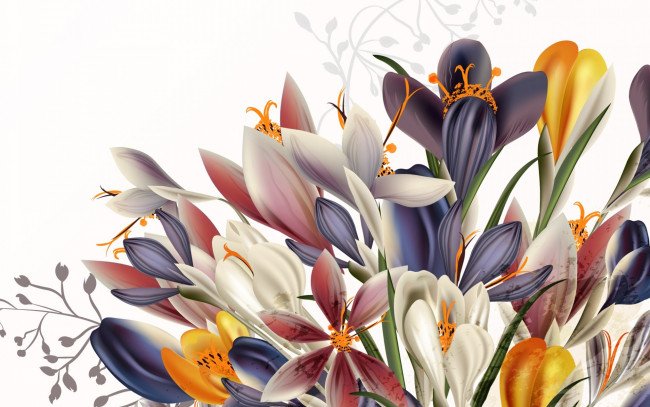 Обои картинки фото векторная графика, цветы , flowers, цветы, фон, текстура, вектор