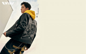Картинка мужчины wang+yi+bo актер певец куртка цень