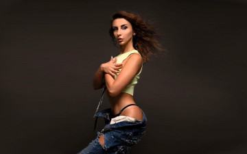 Картинка девушки наталья+анпилогова шатенка топ джинсы белье