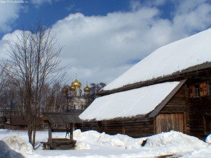 Картинка кострома музей деревянного зодчества зима города другое