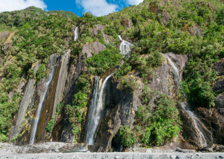 обоя природа, водопады, новая, зеландия