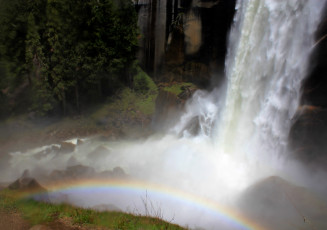 обоя природа, водопады, радуга