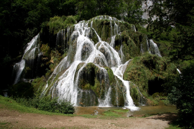 Обои картинки фото франция, франш, конте, cascades, des, tufs, природа, водопады, водопад, каскад