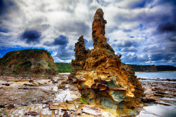 Картинка природа побережье пляж залив море скалы