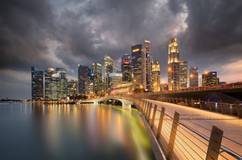 Картинка singapore города сингапур+ сингапур залив небоскребы