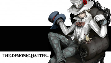 Картинка аниме alice+in+wonderland alice in wonderland the demonic hatter шляпник иголки кресло алиса