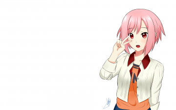 Картинка аниме sakura+quest девушка взгляд фон