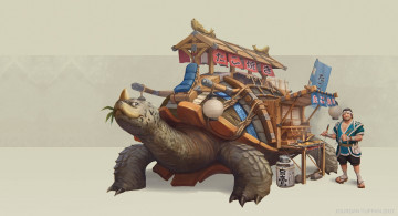 Картинка фэнтези существа лавка jourdan tuffan арт takoyaki такояки turtle truck