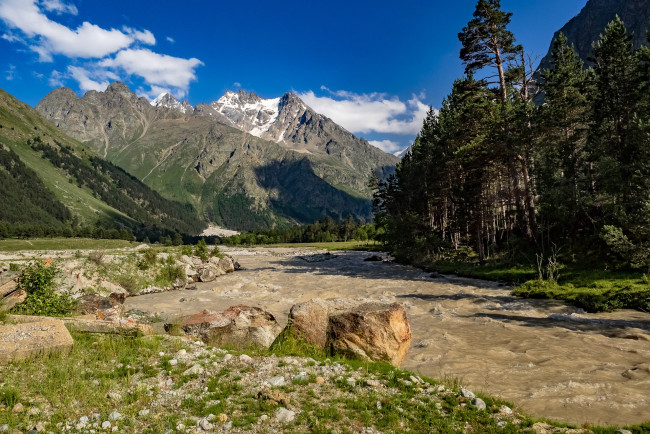 Обои картинки фото ущелье адыр- су, природа, горы, ущелье, адыр-, су, россия, кавказ, река