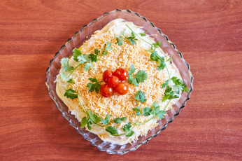 Картинка еда салаты +закуски салатник салат тертый сыр петрушка