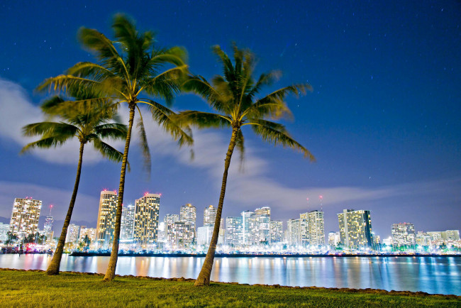 Обои картинки фото ala, moana, beach, park, honolulu, oahu, hawaii, города, гонолулу, гавайи