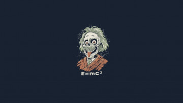 Картинка рисованные минимализм мертвяк зомби эйнштейн