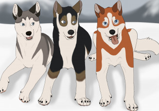 Картинка рисованное животные +собаки собаки