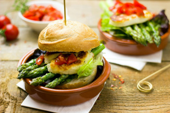 Картинка еда бутерброды +гамбургеры +канапе спаржа гамбургер